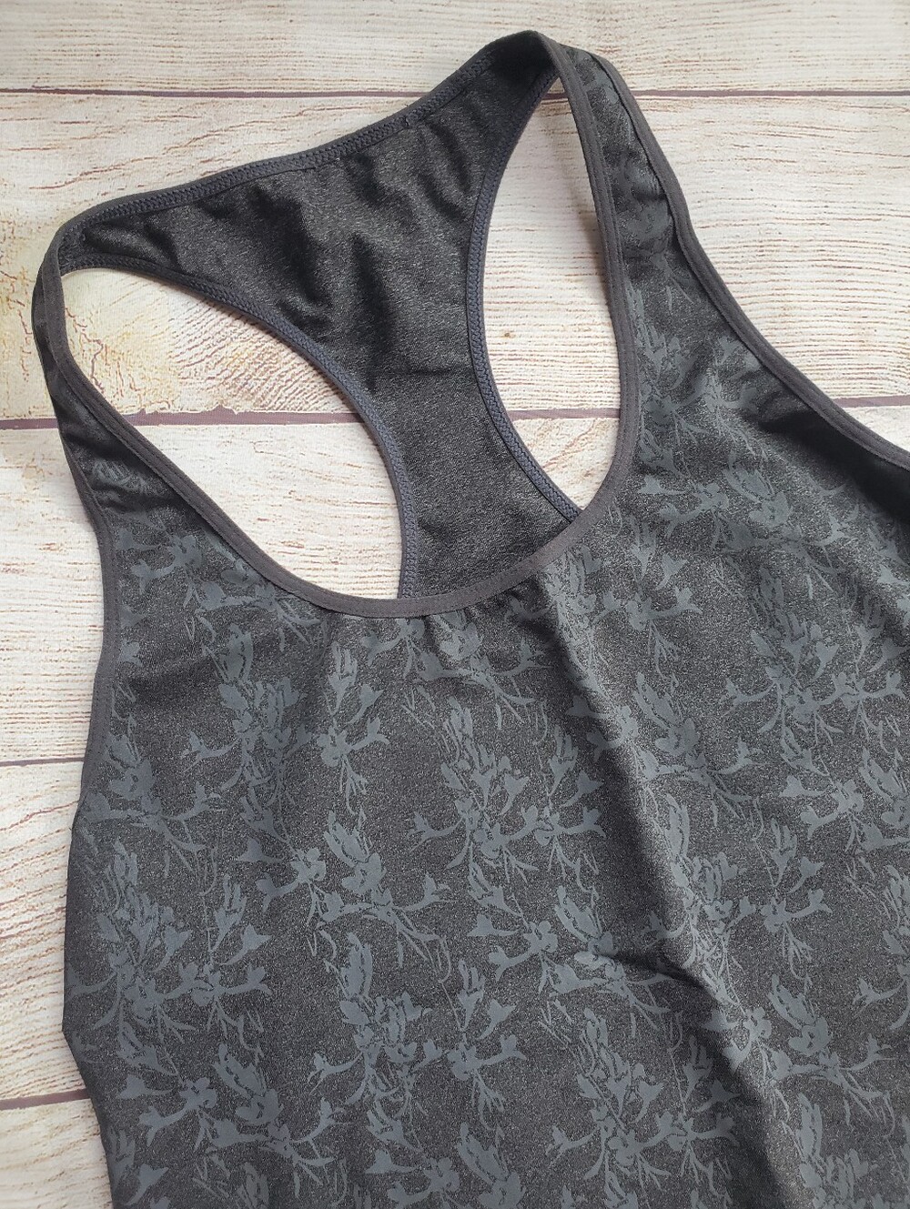 Fabletics Women's Gray Racerback Tank Top - Picture 2 of 6